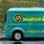 Eco-friendly electric delivery van with Fleetlink branding